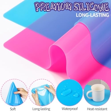 LEOBRO Silicone Craft Mats - Perfect for Resin & Baking