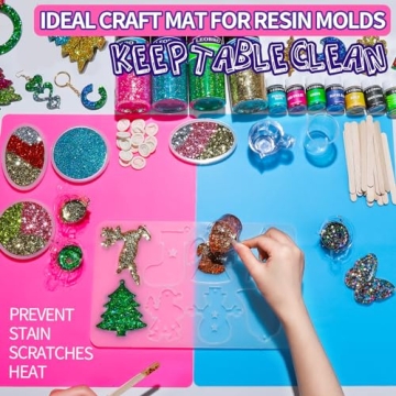 LEOBRO Silicone Craft Mats - Perfect for Resin & Baking