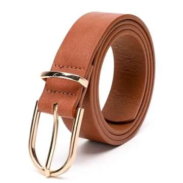Stylish Earnda Women's Faux Leather Chic Belt for Ladies Jeans