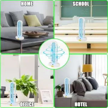 Dailytop UV Light Sanitizer for Room,UVC Disinfection Light for Mold,Ultraviolet Light with 3-Speed Timing and Remote Control,Home Disinfection Device UV Lamp for Home