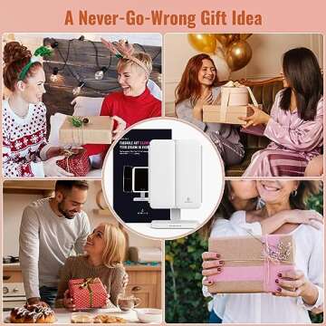 Makeup Mirror with lights, Rechargable Lighted Makeup Mirror with Magnification, 2X 3X, Portable Led Makeup Mirror, 3 Color Lights, Touch Sensor, Trifold Vanity Mirror, Light Up Mirror for Tabletop