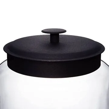 Anchor Hocking 96712 Mini Montana Jars with Black Metal Covers, 96 Ounce