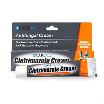 CareAll Clotrimazole Antifungal Cream 1% USP 1.0 oz. (6 Pack), Cures Most Athlete’s Foot, Jock Itch and Ringworm, Sooths and Relieves Itching, Burning and Cracking from These Conditions