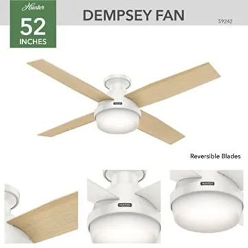 Hunter 52" Dempsey Ceiling Fan with LED Light