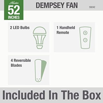 Hunter 52" Dempsey Ceiling Fan with LED Light