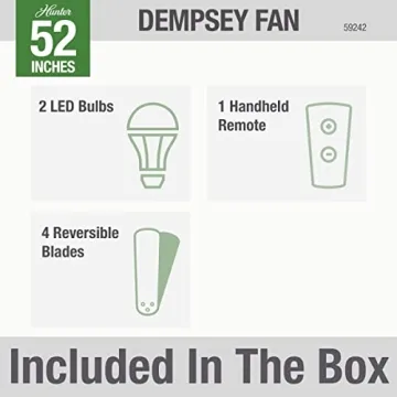 Hunter 52" Dempsey Ceiling Fan with LED Light