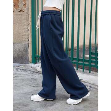 FACDIBY Women's Wide Leg High Waisted Sweatpants