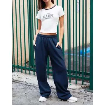 FACDIBY Women's Wide Leg High Waisted Sweatpants