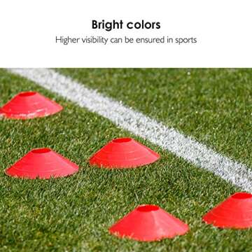 REEHUT Soccer Cones 25 Pack, Sport Agility Training Disc Cone for Football Basketball, Sports Equipment for Kids Field Markers with Free User E-Book Green