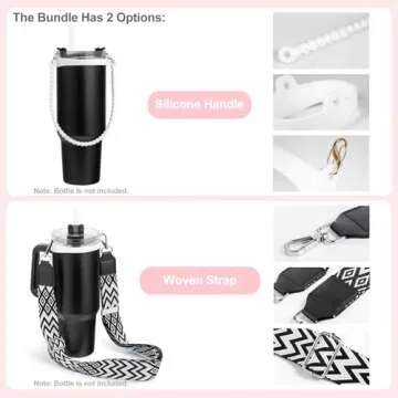 Carrier with Strap for Stanley Cup Accessories, Cute Adjustable Water Bottle Carrying Straps for Stanley 40 30 20 OZ Tumbler, Holder for Women Men Boys Girls