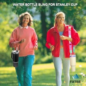 Carrier with Strap for Stanley Cup Accessories, Cute Adjustable Water Bottle Carrying Straps for Stanley 40 30 20 OZ Tumbler, Holder for Women Men Boys Girls