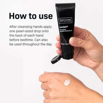 Revision Skincare Lumiquin® Hand Cream, Anti Aging Hand Moisturizer, Supports Moisture Barrier, Skin Brightening, 1.7 oz