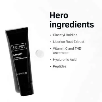 Revision Skincare Lumiquin® Hand Cream, Anti Aging Hand Moisturizer, Supports Moisture Barrier, Skin Brightening, 1.7 oz