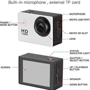 Waterproof 1080P Underwater Camera with Accessories