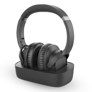 Avantree Ensemble - Wireless TV Headphones with Long Battery Life & Charging Dock for Seniors