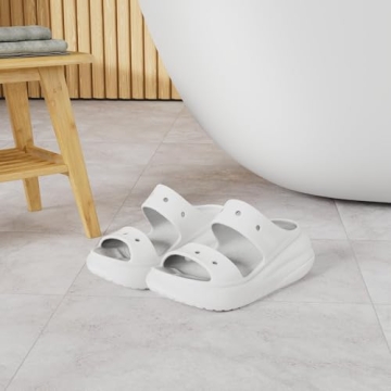 Crocs Unisex Crush Platform Sandals, White, Numeric_4 US Men