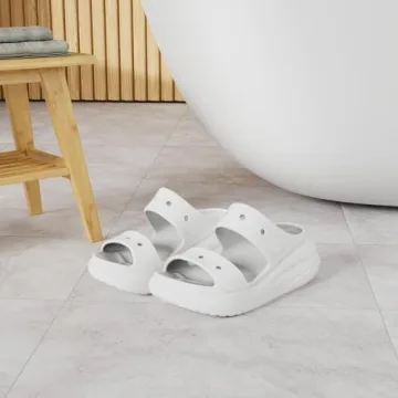 Crocs Unisex Crush Platform Sandals, White, Numeric_4 US Men