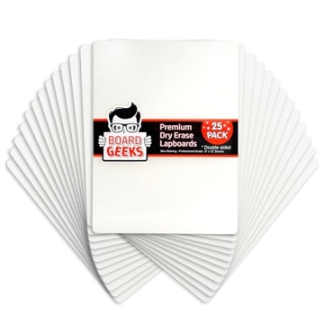 Board Geeks Dry Erase Board 9"x12"- Small 25 Classroom Mini White Boards for Students, Teachers | Do...