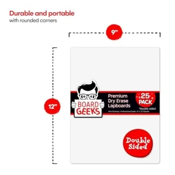 Board Geeks Dry Erase Boards for Students | 25 Mini Boards Bulk
