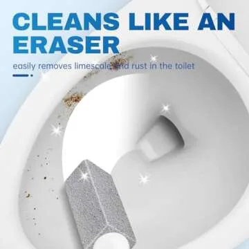 Vacplus Toilet Brush - Toilet Bowl Cleaners with Extra Long Handle, 100% Pumice Stone for Toilet Cle...