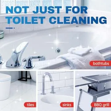 Vacplus Toilet Brush - Toilet Bowl Cleaners with Extra Long Handle, 100% Pumice Stone for Toilet Cleaning, Remove Limescale, Rust, Cleaning Supplies for Toilet, Pool, Bathroom, Sink, 2 Pack