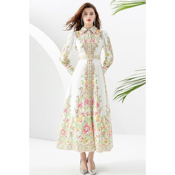 LAI MENG FIVE CATS Floral Print Maxi Dress For Women