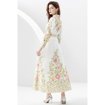 LAI MENG FIVE CATS Floral Print Maxi Dress For Women