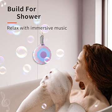 HEYSONG Waterproof Shower Bluetooth Speaker, Durable Portable Speaker with HD Sound, Wireless Outdoo...