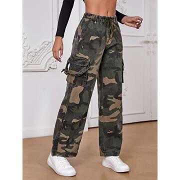 Stylish Verdusa Women's Camo Cargo Pants for Comfort
