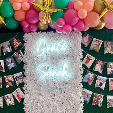 Custom Neon Signs, Binager Professional Personalized Family Name LED Neon Light Signs Large, Customizable Light Sign for Bedroom Wall Decor, Wedding, Anniversary, Birthday Party, Gift, Festival, Bar Business-(16-60")