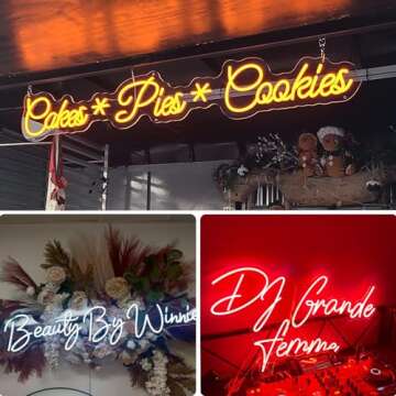 Custom Neon Signs, Binager Professional Personalized Family Name LED Neon Light Signs Large, Customizable Light Sign for Bedroom Wall Decor, Wedding, Anniversary, Birthday Party, Gift, Festival, Bar Business-(16-60")