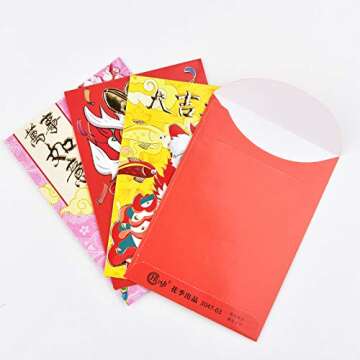 Zealor 72 Pieces Chinese Red Envelopes for New Year