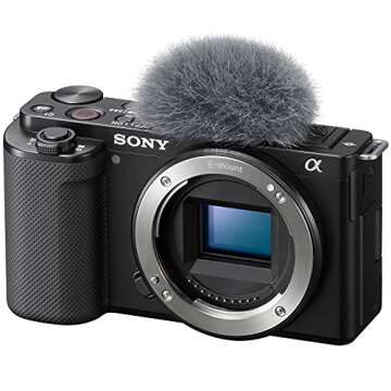 Sony ZV-E10 Mirrorless Alpha APS-C Interchangeable Lens Vlog Camera Body ILCZV-E10/B Black Bundle wi...