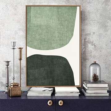 IDEA4WALL Framed Canvas Print Wall Art Multicolor Scientific Circle Diagram Geometric Shapes Illustrations Modern Art Chic Colorful for Living Room, Bedroom, Office - 24"x36" Natural