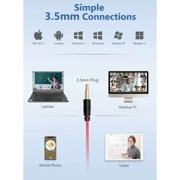 HROEENOI Noise Cancelling Headset for Work & Study