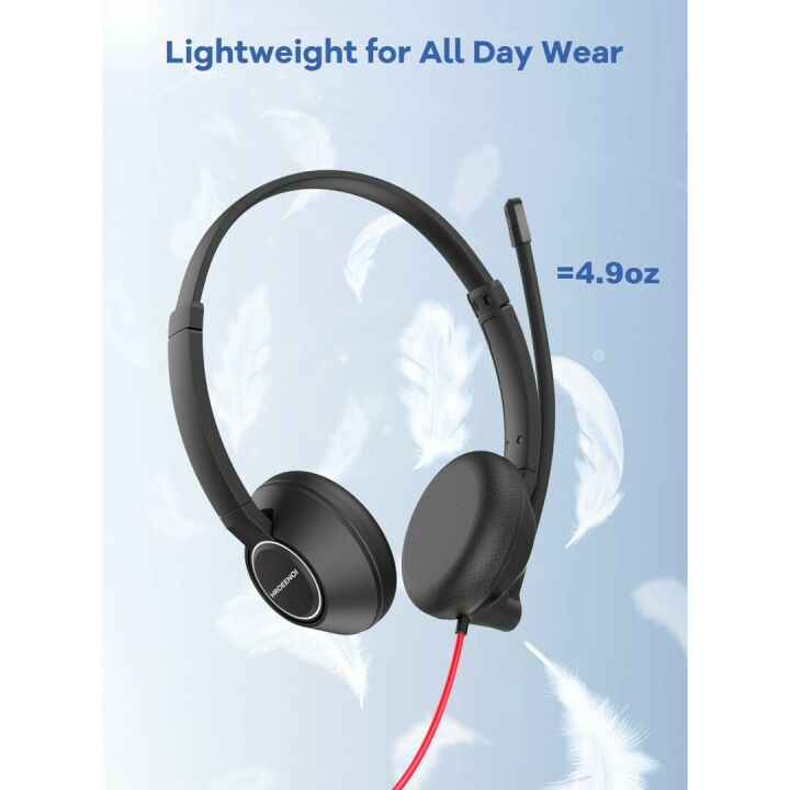HROEENOI Noise Cancelling Headset for Work & Study
