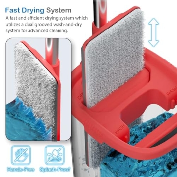 TETHYS Flat Mop and Bucket for Efficient Floor Cleaning