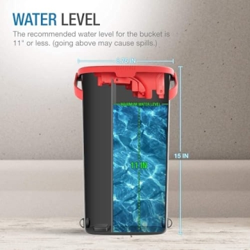 TETHYS Flat Mop and Bucket for Efficient Floor Cleaning