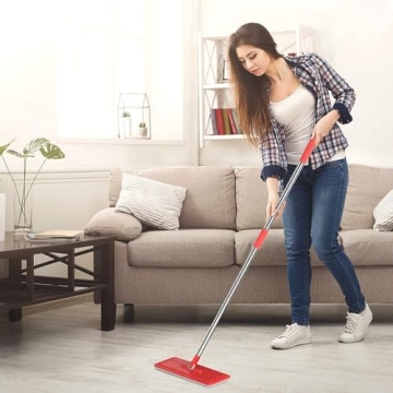 TETHYS Flat Mop and Bucket for Efficient Floor Cleaning