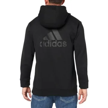 adidas Men's Badge of Sport Fleece Hoodie for Comfort and Style
