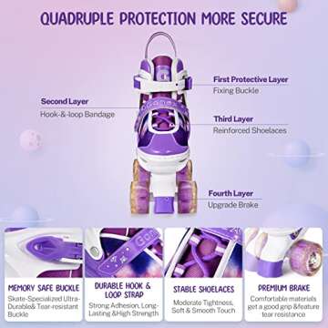 Gonex Roller Skates for Girls Kids Boys Women with Light up Wheels and Adjustable Sizes for Indoor O...