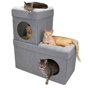 Kitty City Large Stackable Grey Condo for Cats
