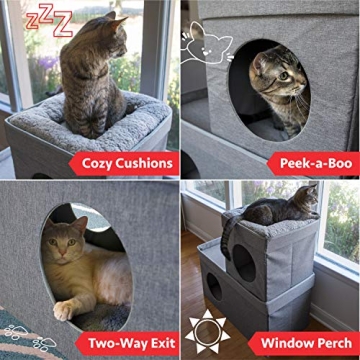 Kitty City Large Stackable Grey Condo for Cats