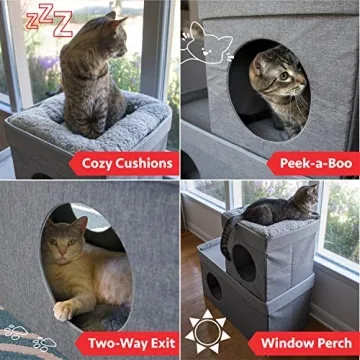Kitty City Large Stackable Grey Condo for Cats