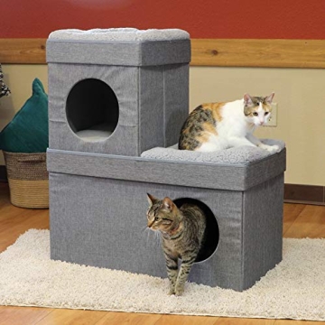 Kitty City Large Stackable Grey Condo for Cats