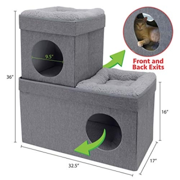 Kitty City Large Stackable Grey Condo for Cats