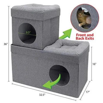 Kitty City Large Stackable Grey Condo for Cats