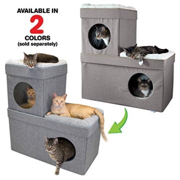 Kitty City Large Stackable Grey Condo for Cats