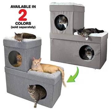 Kitty City Large Stackable Grey Condo for Cats
