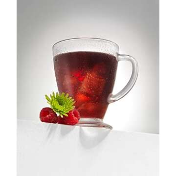 JoyJolt Declan Coffee Mug. Glass Coffee Mugs Set of 6. Clear Glass Coffee Cups 15 Oz with Handles for Hot Beverages - Cappuccino, Latte, Big Tea Cup. Crystal Clear Glass Cups, Espresso Coffee Gifts